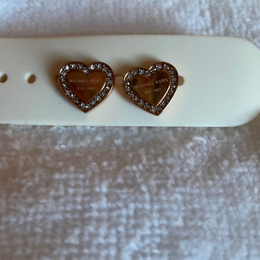 Michael Kors RoseGold plated Heart shaped earrings